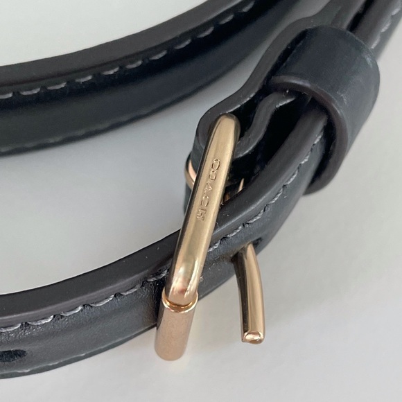 Coach Black Leather Crossbody Strap And Coach Mini Hang Tags - Picture 5 of 7